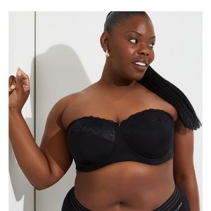 Ashley Stewart Butterfly Convertible black bra 42D new in package with tags